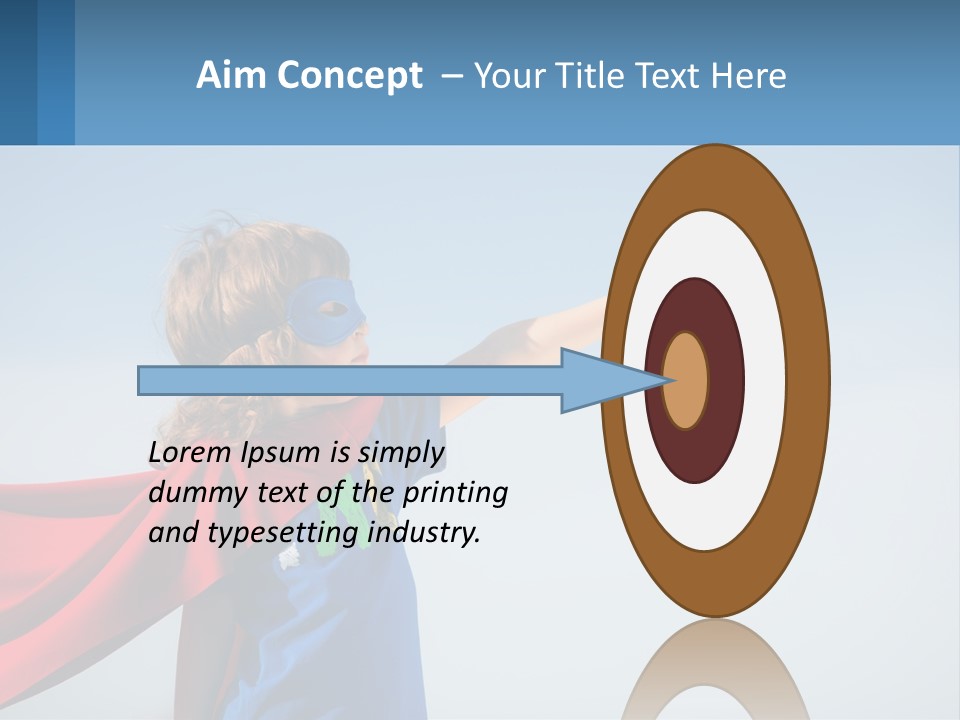 A Child In A Superhero Costume PowerPoint Template