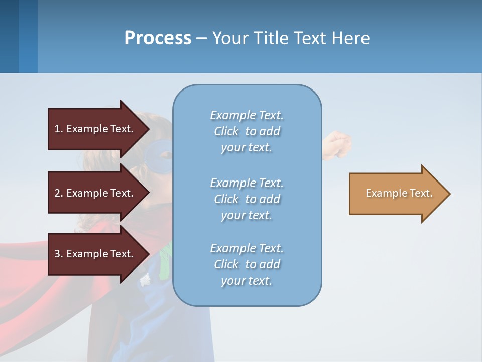 A Child In A Superhero Costume PowerPoint Template