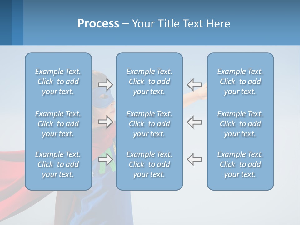 A Child In A Superhero Costume PowerPoint Template