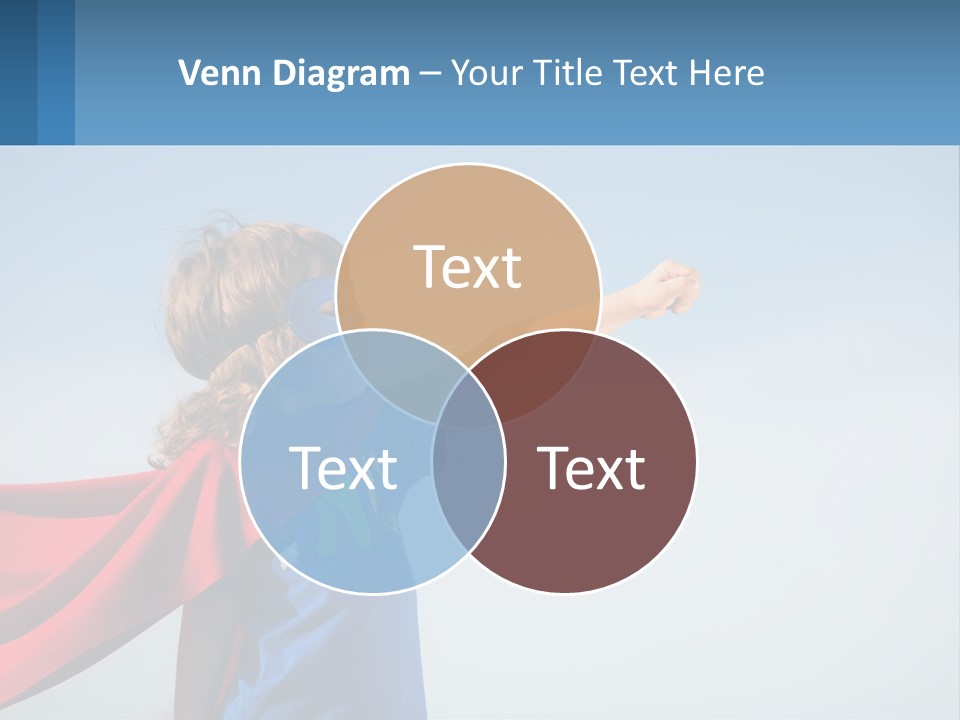 A Child In A Superhero Costume PowerPoint Template