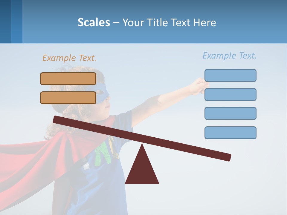 A Child In A Superhero Costume PowerPoint Template