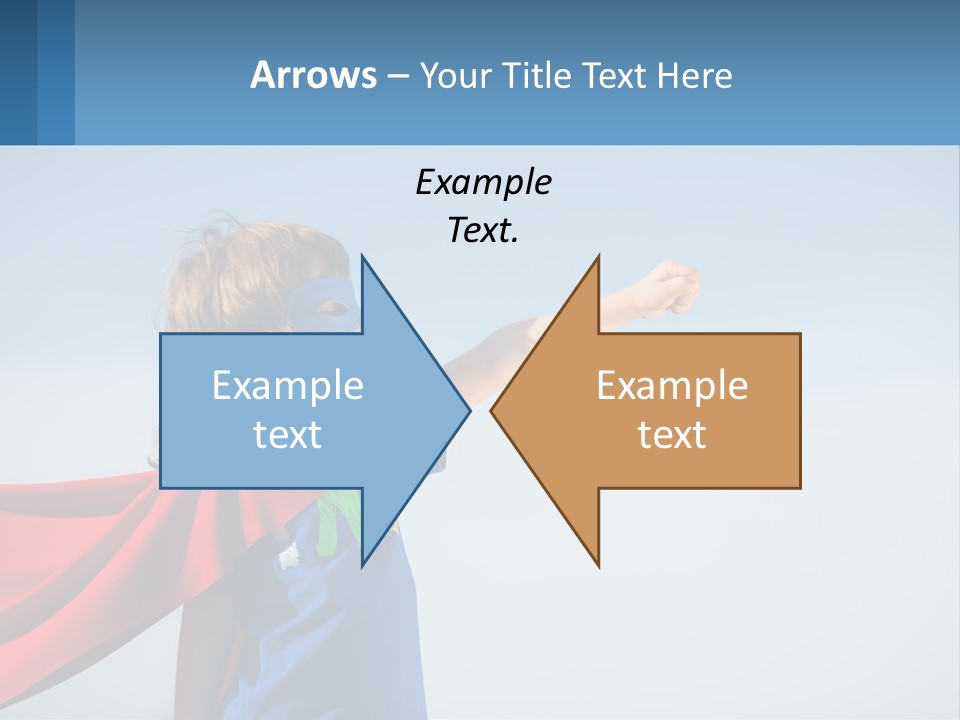 A Child In A Superhero Costume PowerPoint Template