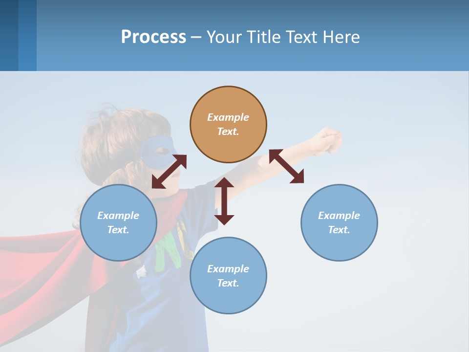 A Child In A Superhero Costume PowerPoint Template