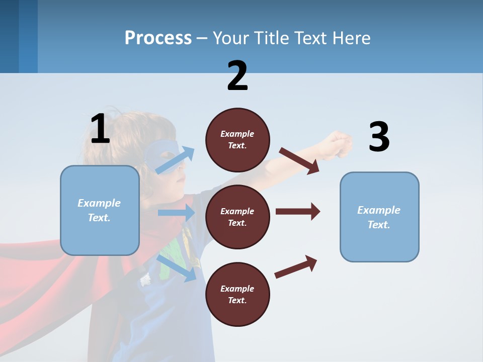 A Child In A Superhero Costume PowerPoint Template