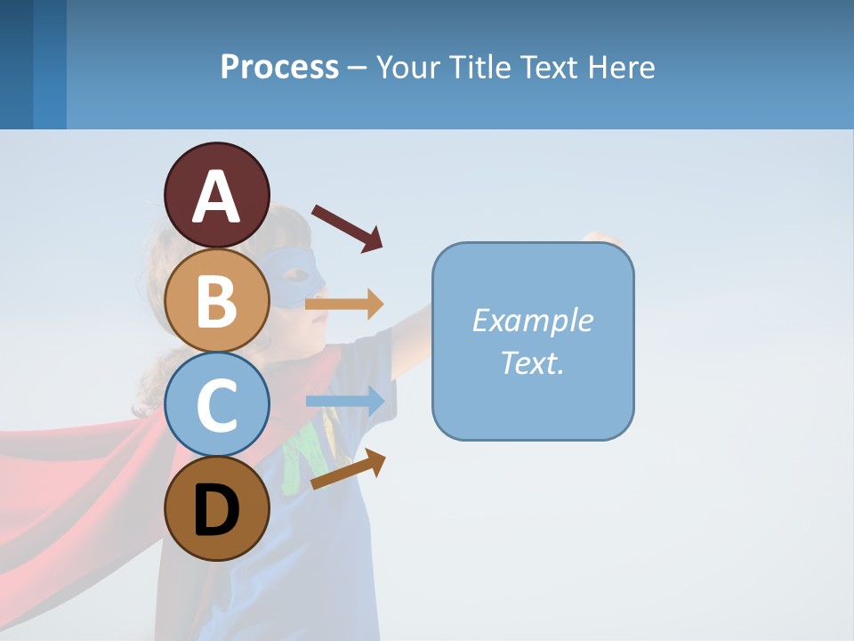 A Child In A Superhero Costume PowerPoint Template