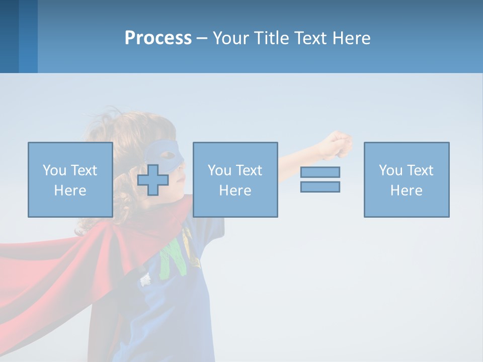 A Child In A Superhero Costume PowerPoint Template