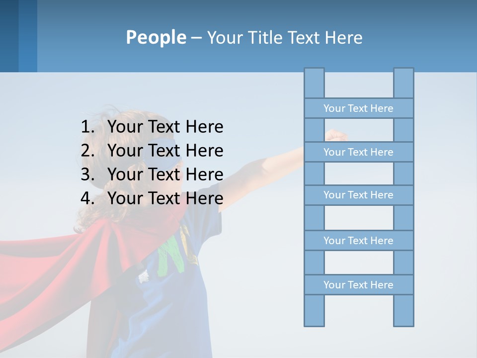 A Child In A Superhero Costume PowerPoint Template