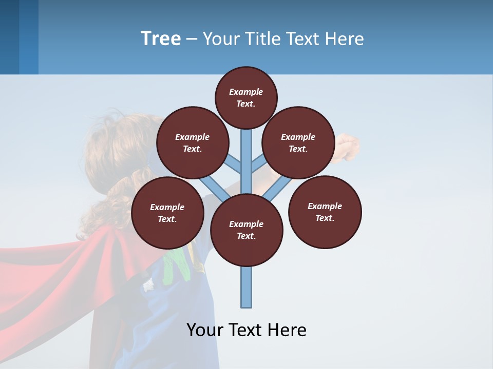 A Child In A Superhero Costume PowerPoint Template