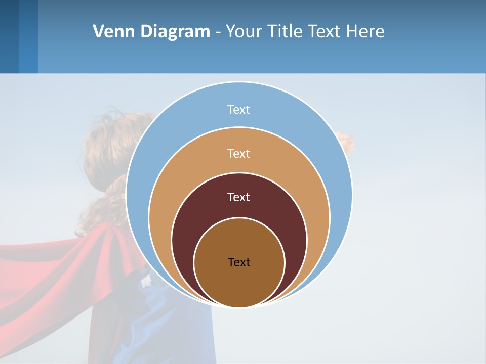 A Child In A Superhero Costume PowerPoint Template