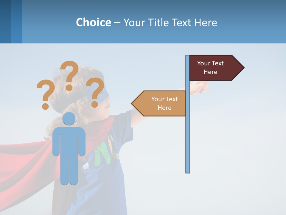 A Child In A Superhero Costume PowerPoint Template