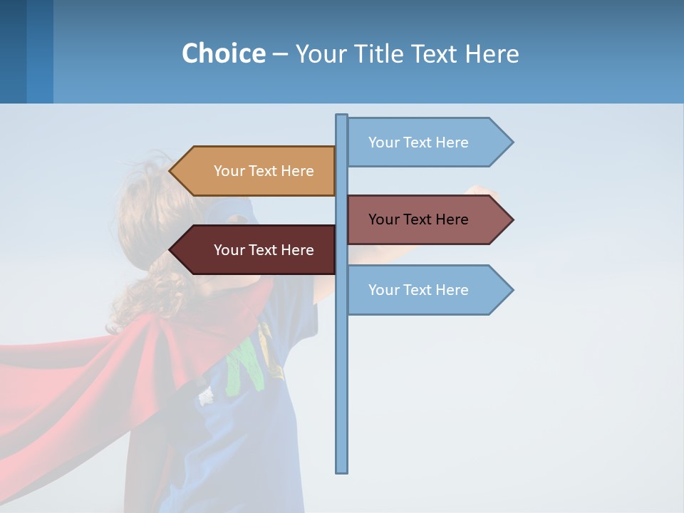 A Child In A Superhero Costume PowerPoint Template