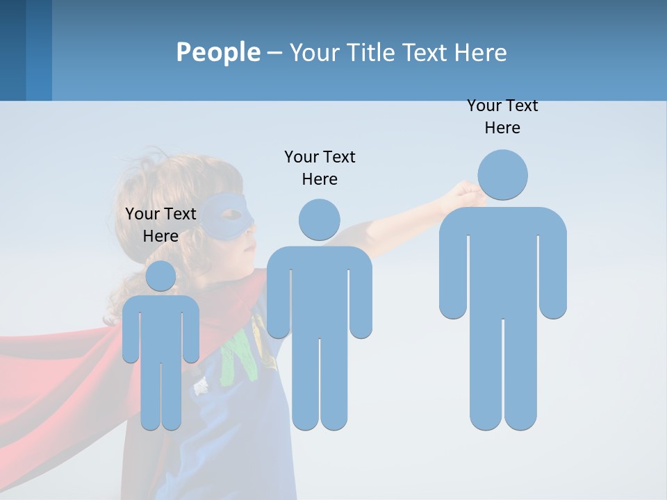 A Child In A Superhero Costume PowerPoint Template