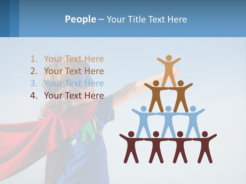 A Child In A Superhero Costume PowerPoint Template