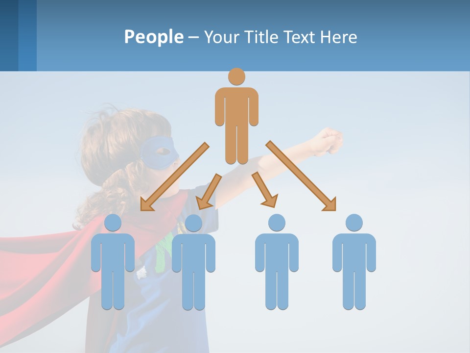 A Child In A Superhero Costume PowerPoint Template