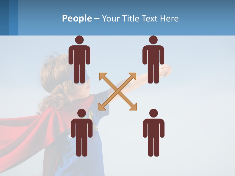 A Child In A Superhero Costume PowerPoint Template