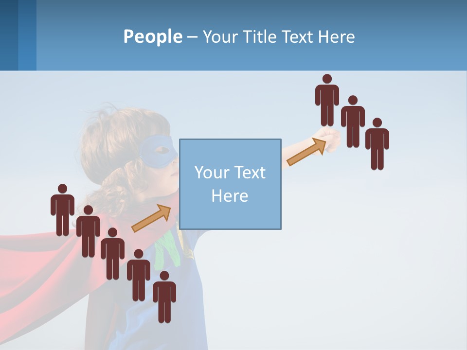 A Child In A Superhero Costume PowerPoint Template