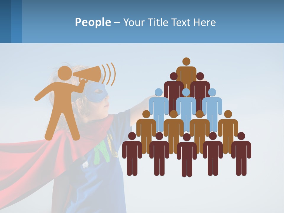 A Child In A Superhero Costume PowerPoint Template