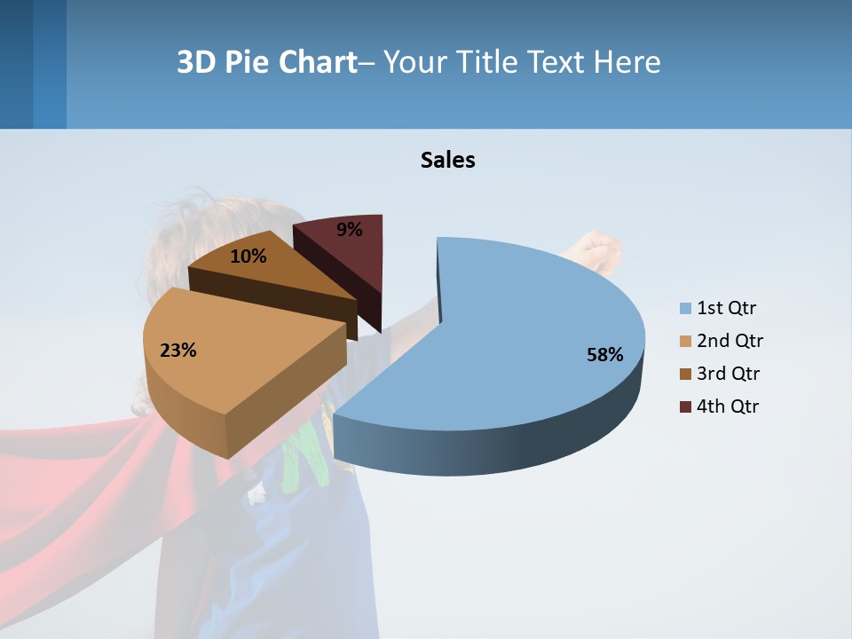 A Child In A Superhero Costume PowerPoint Template