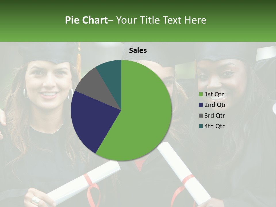 A Group Of Young Women In Graduation Gowns Posing For A Picture PowerPoint Template