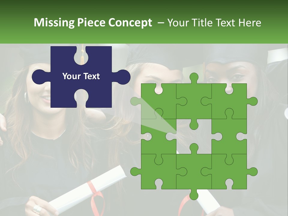 A Group Of Young Women In Graduation Gowns Posing For A Picture PowerPoint Template