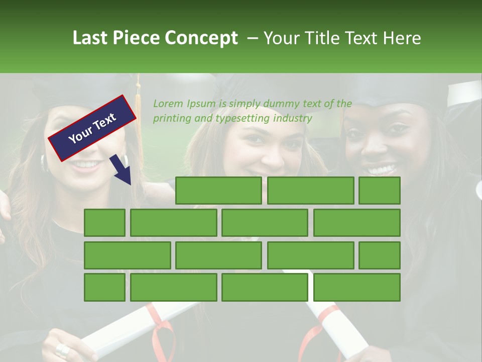 A Group Of Young Women In Graduation Gowns Posing For A Picture PowerPoint Template