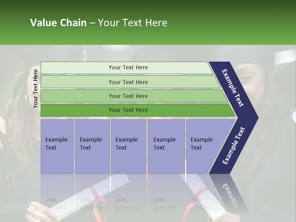 A Group Of Young Women In Graduation Gowns Posing For A Picture PowerPoint Template