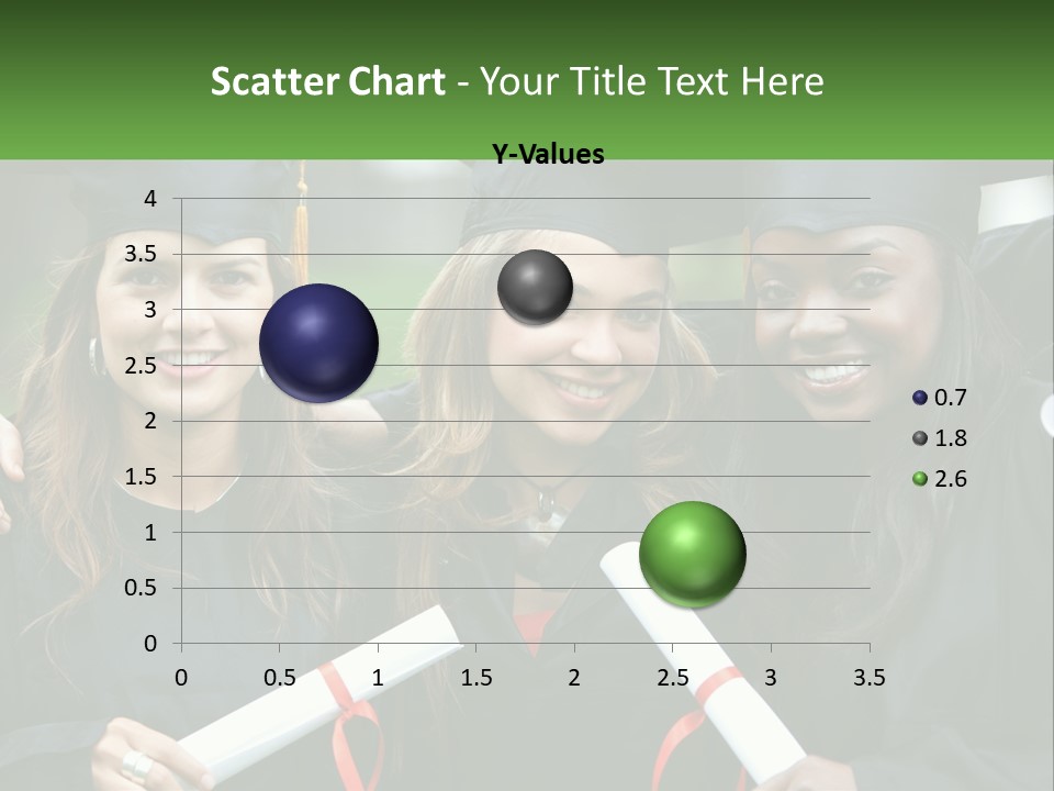 A Group Of Young Women In Graduation Gowns Posing For A Picture PowerPoint Template