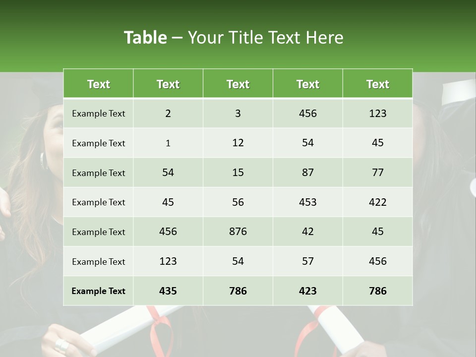 A Group Of Young Women In Graduation Gowns Posing For A Picture PowerPoint Template