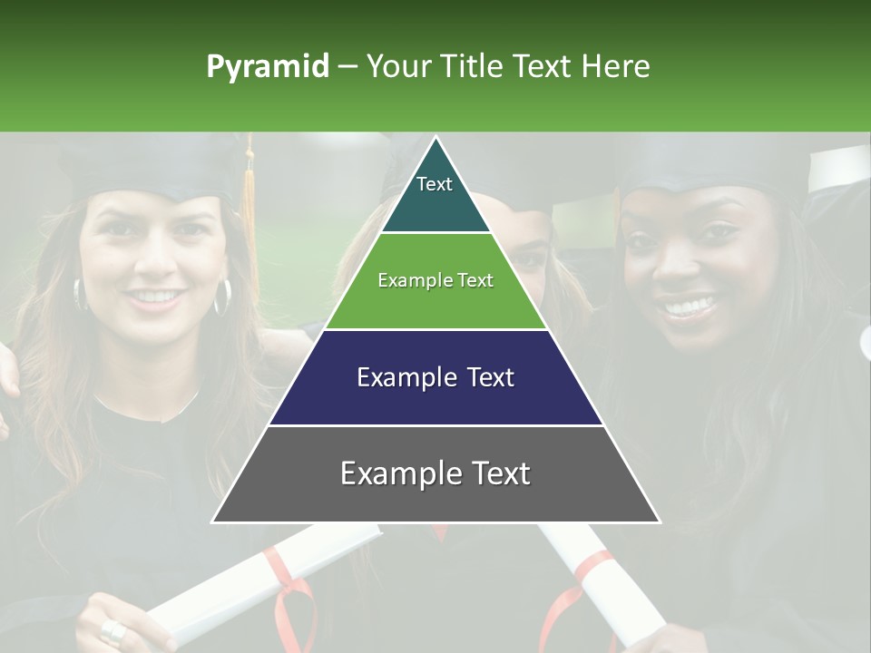 A Group Of Young Women In Graduation Gowns Posing For A Picture PowerPoint Template