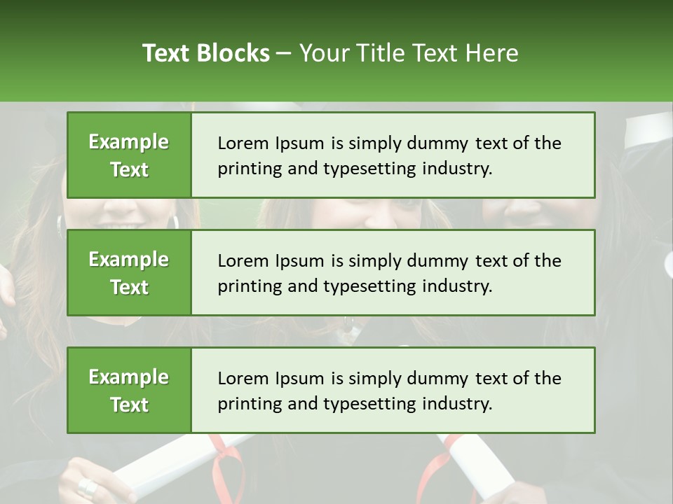 A Group Of Young Women In Graduation Gowns Posing For A Picture PowerPoint Template