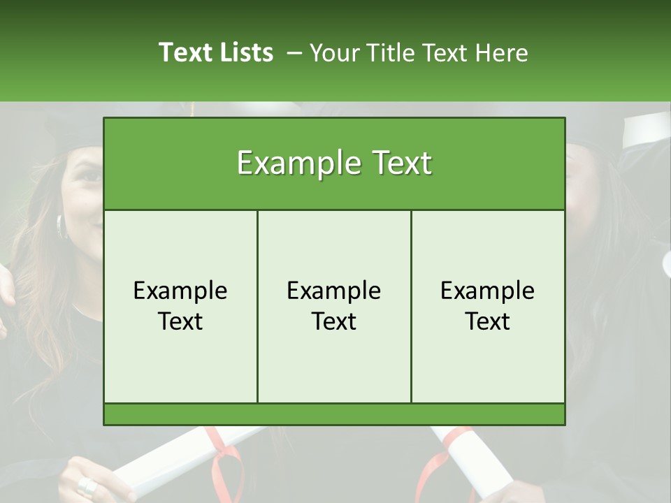 A Group Of Young Women In Graduation Gowns Posing For A Picture PowerPoint Template