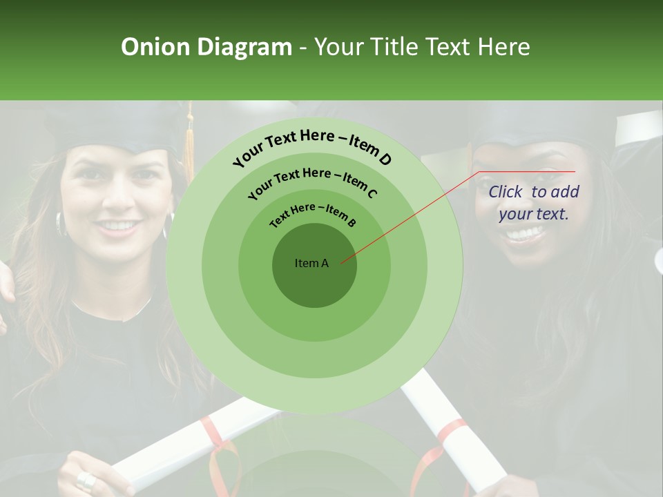 A Group Of Young Women In Graduation Gowns Posing For A Picture PowerPoint Template