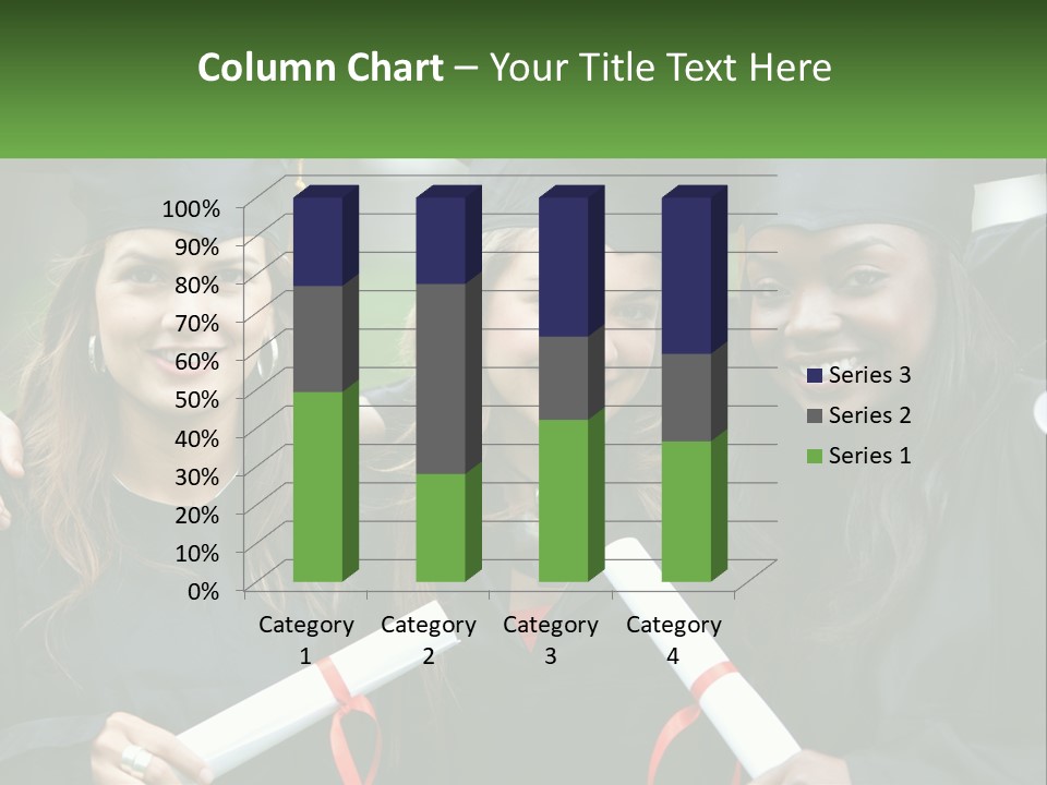 A Group Of Young Women In Graduation Gowns Posing For A Picture PowerPoint Template