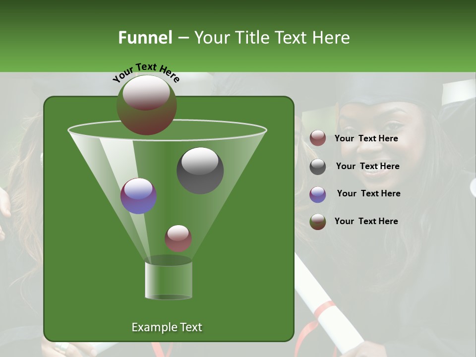 A Group Of Young Women In Graduation Gowns Posing For A Picture PowerPoint Template