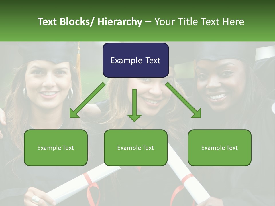 A Group Of Young Women In Graduation Gowns Posing For A Picture PowerPoint Template