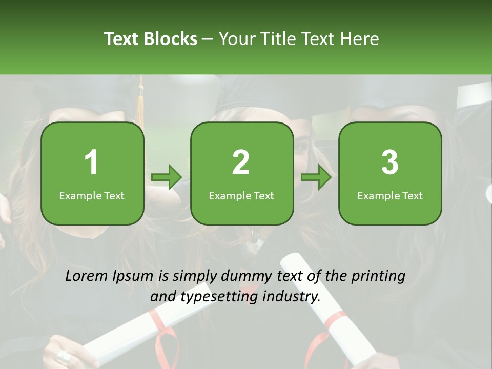 A Group Of Young Women In Graduation Gowns Posing For A Picture PowerPoint Template