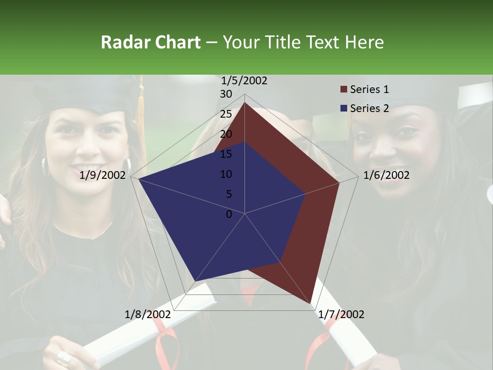 A Group Of Young Women In Graduation Gowns Posing For A Picture PowerPoint Template