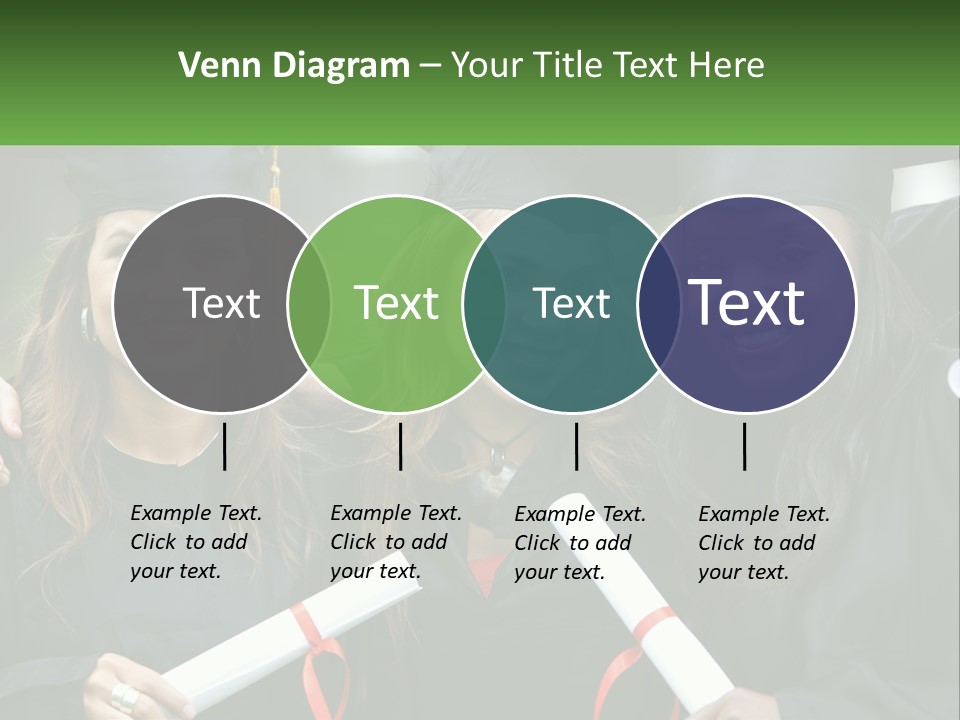 A Group Of Young Women In Graduation Gowns Posing For A Picture PowerPoint Template