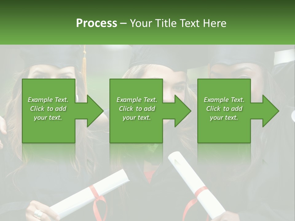 A Group Of Young Women In Graduation Gowns Posing For A Picture PowerPoint Template