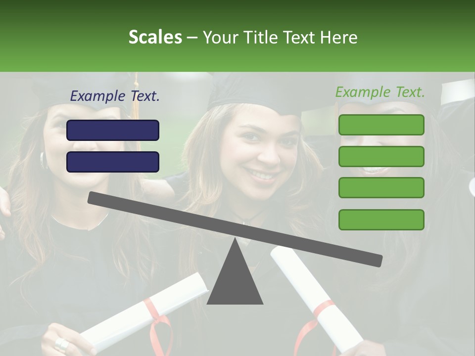 A Group Of Young Women In Graduation Gowns Posing For A Picture PowerPoint Template