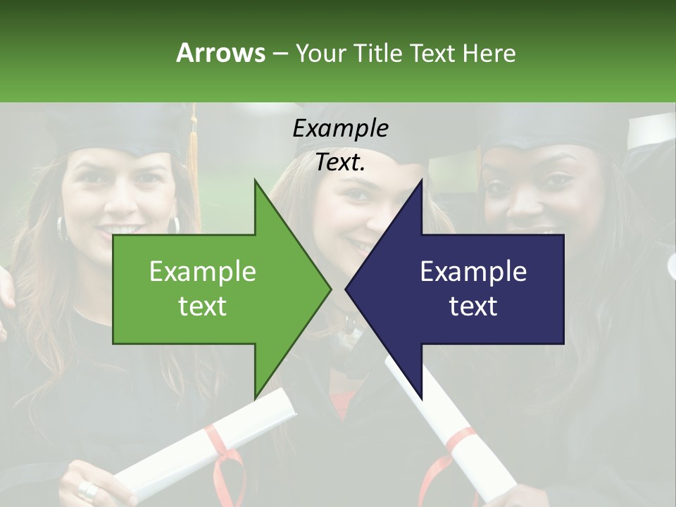 A Group Of Young Women In Graduation Gowns Posing For A Picture PowerPoint Template