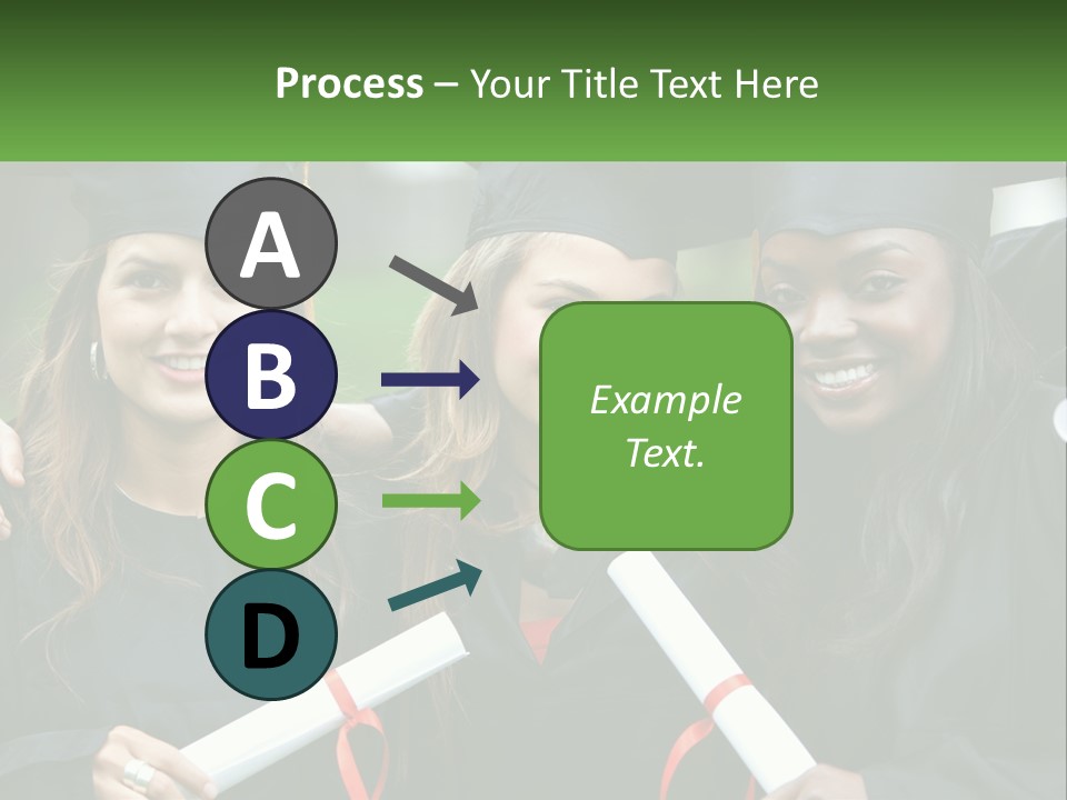 A Group Of Young Women In Graduation Gowns Posing For A Picture PowerPoint Template