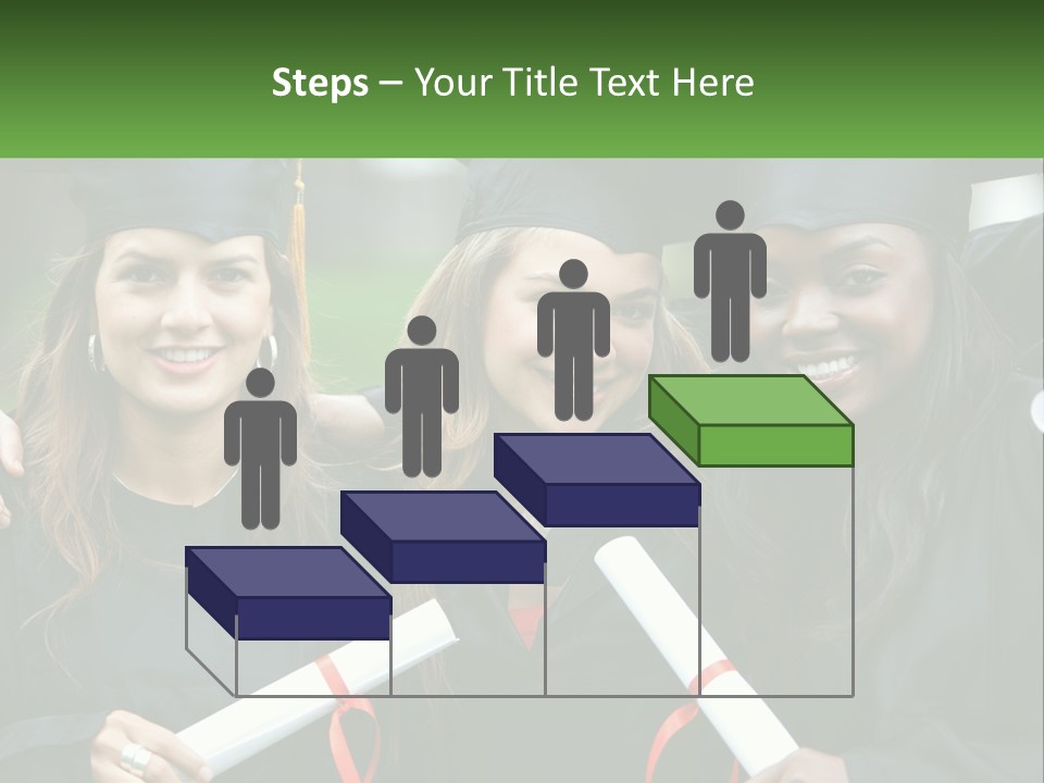 A Group Of Young Women In Graduation Gowns Posing For A Picture PowerPoint Template