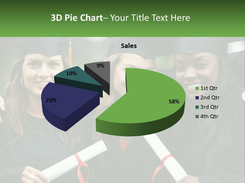 A Group Of Young Women In Graduation Gowns Posing For A Picture PowerPoint Template