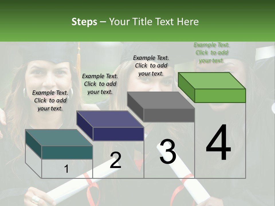 A Group Of Young Women In Graduation Gowns Posing For A Picture PowerPoint Template