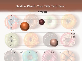 A Variety Of Donuts Are Arranged In A Row PowerPoint Template