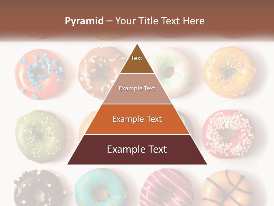 A Variety Of Donuts Are Arranged In A Row PowerPoint Template