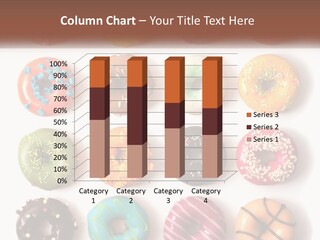A Variety Of Donuts Are Arranged In A Row PowerPoint Template