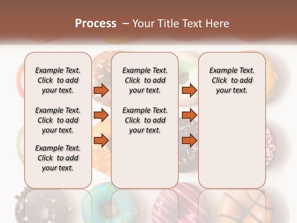 A Variety Of Donuts Are Arranged In A Row PowerPoint Template