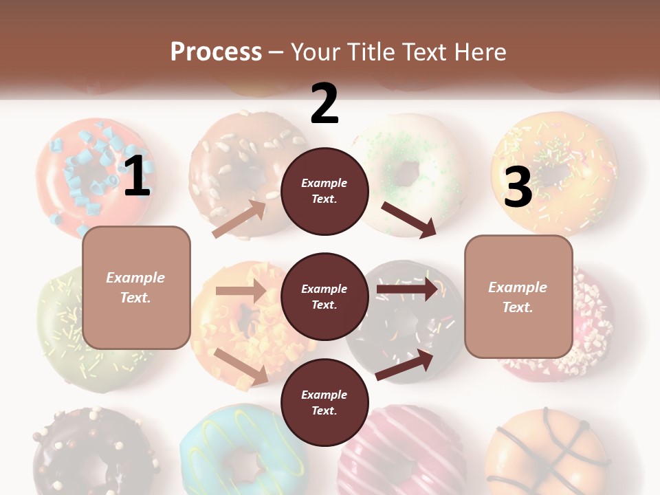 A Variety Of Donuts Are Arranged In A Row PowerPoint Template